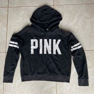 Victoria's Secret PINK Black Hoodie size Medium Women